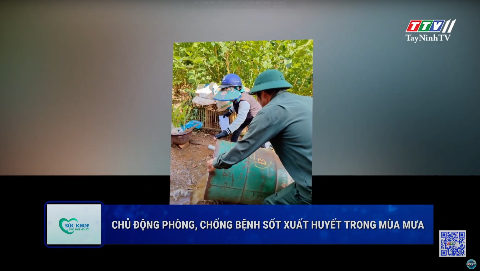 Chủ động phòng, chống sốt xuất huyết trong mùa mưa | SỨC KHỎE CHO MỌI NGƯỜI | TayNinhTV